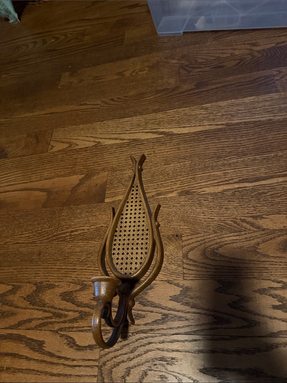 Decorative Brown Metal Wall Candle Holder with Textured Teardrop Accent